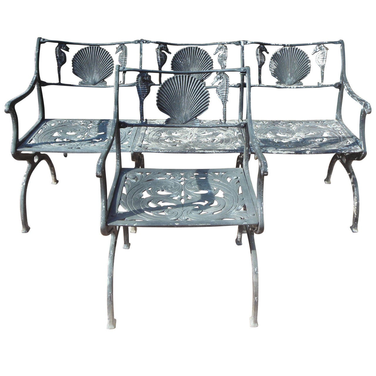 Patio Set by Molla for the Garden or Sea Shore with Shells and Sea