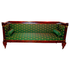 American Classical Box Sofa, 19th Century, New York