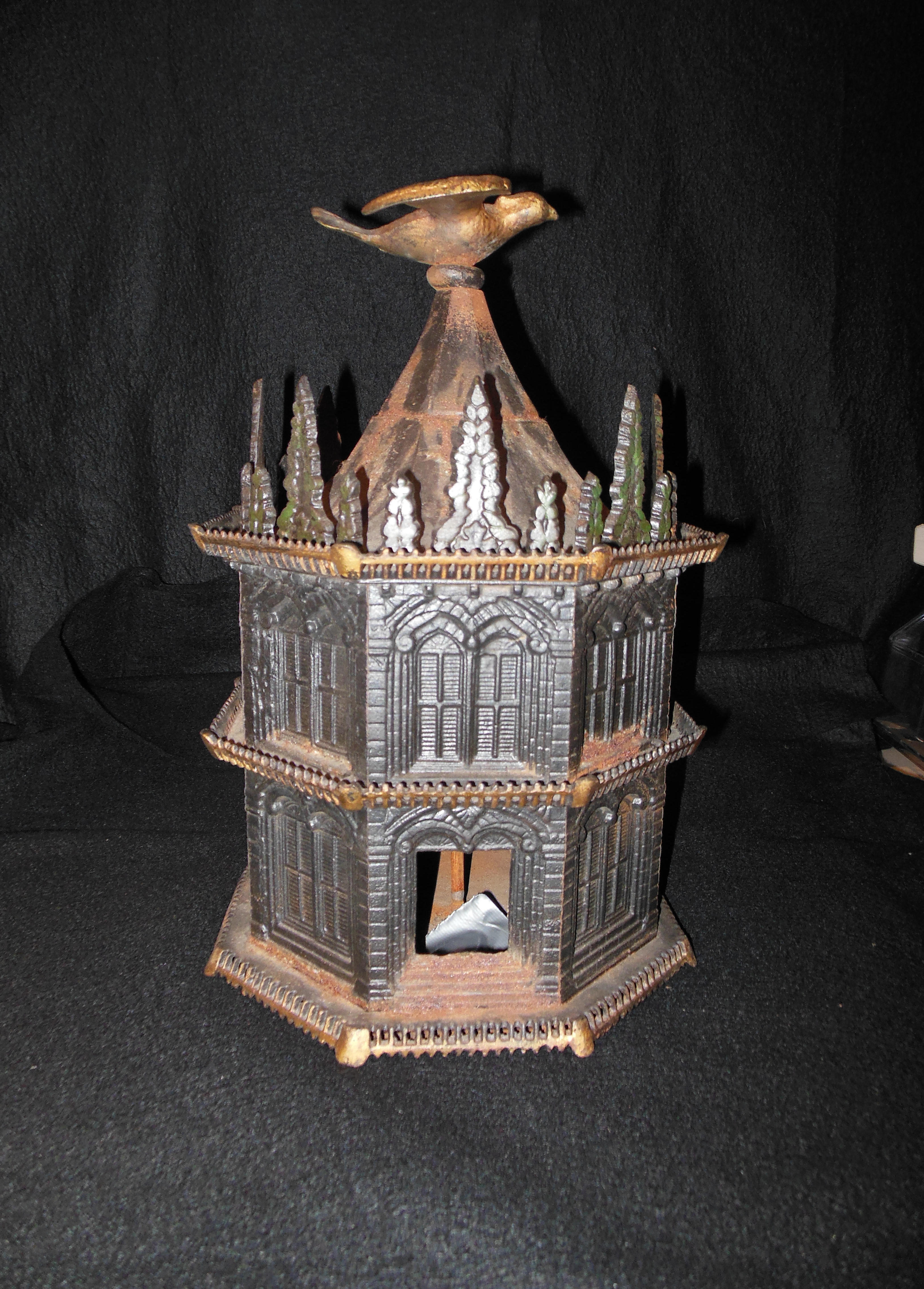 Birdhouse, Gothic Cast Iron Octagonal  by Miller Iron Co.