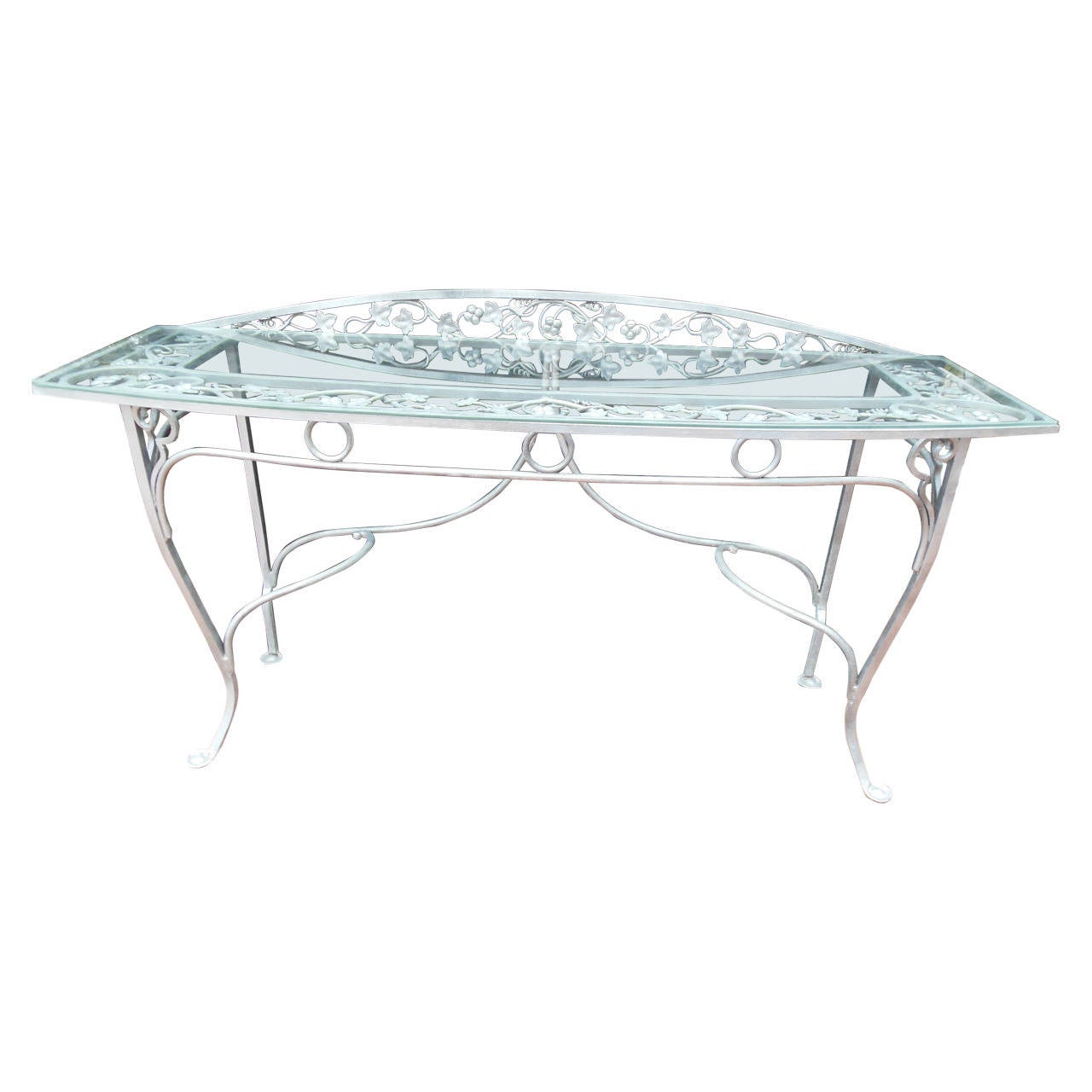 Vintage Salterini Wrought Iron Console Table For At 1stdibs Vintage Salterini Wrought Iron Console Table For