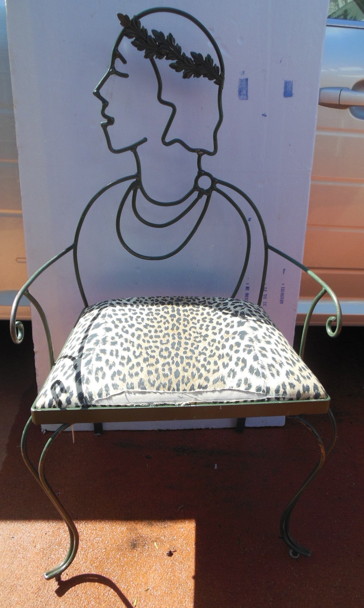 Vintage Wrought Iron Portrait Chairs at 1stdibs