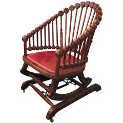 Antique 19th Century Hunzinger Platform Rocker