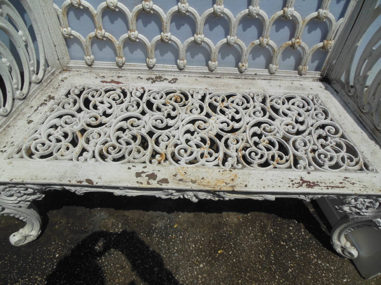 American Bench, Cast Iron White House Garden Bench For Sale