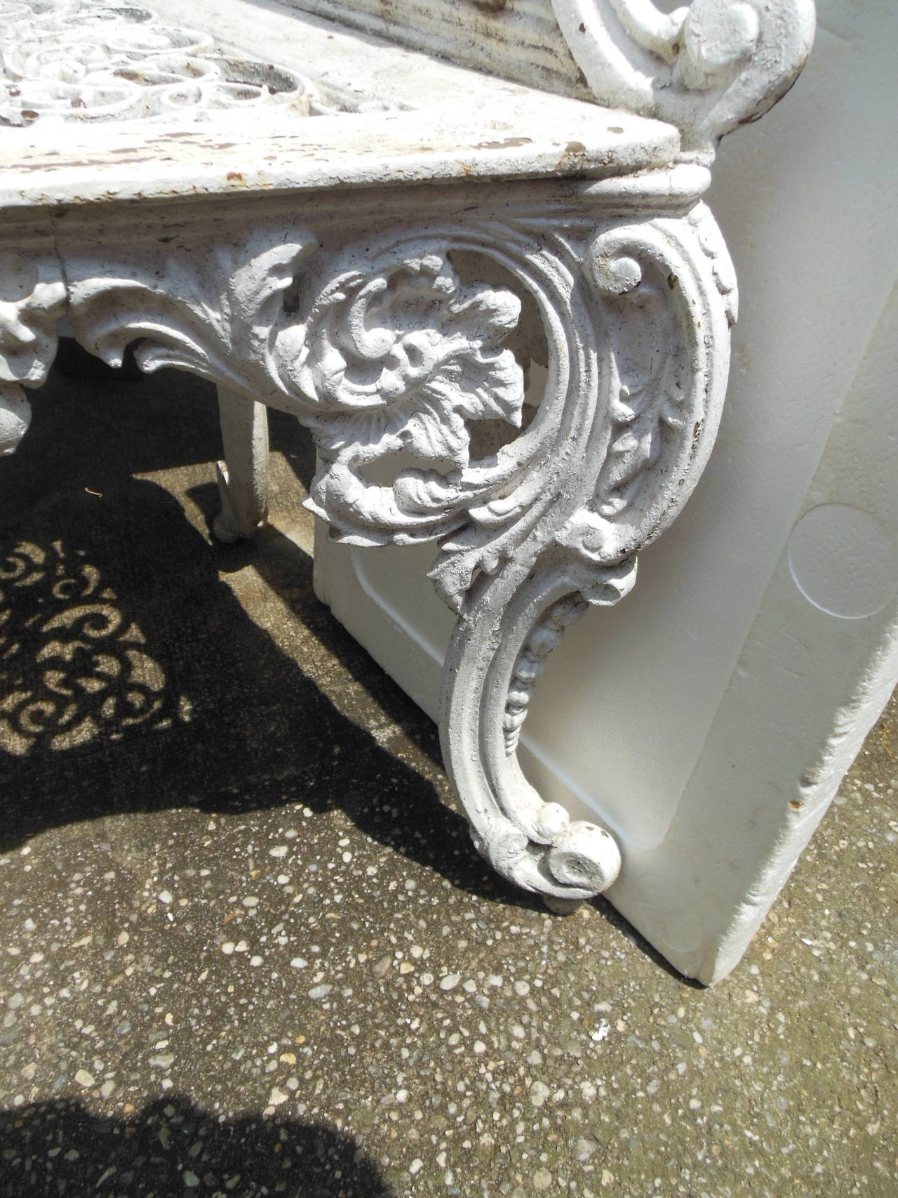 Bench, Cast Iron White House Garden Bench For Sale 1