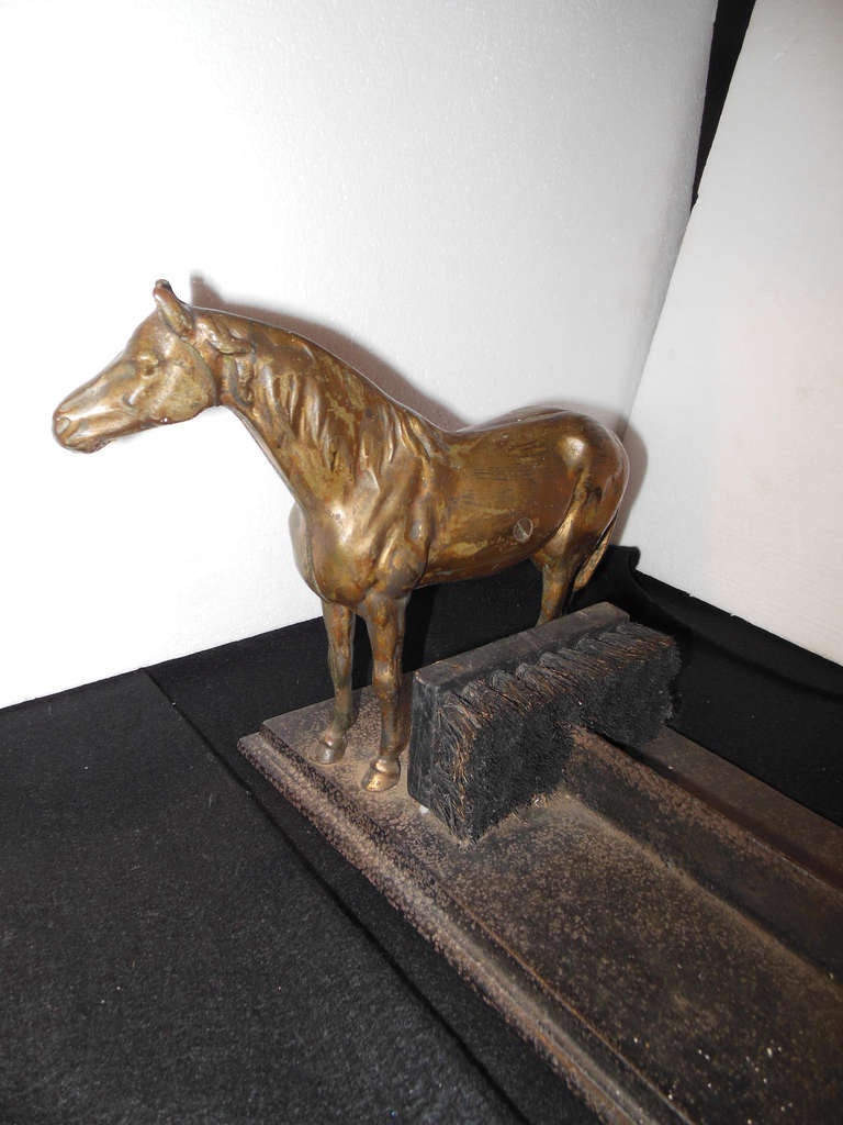 American Boot Scraper with Two Horses