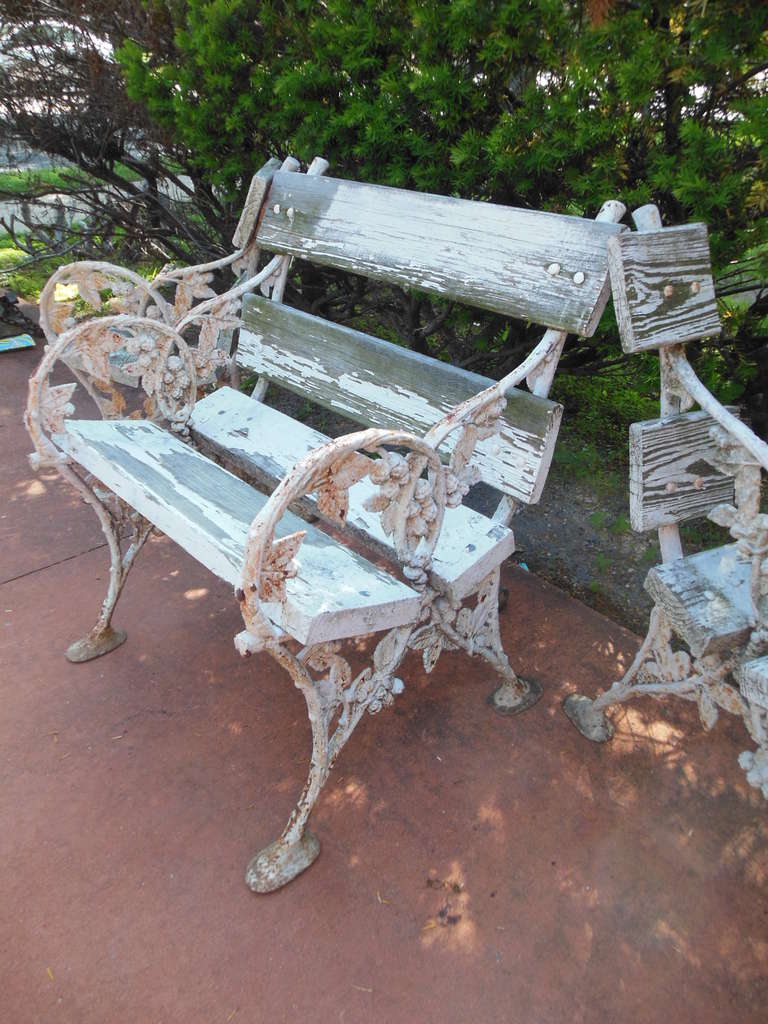 Victorian Falkirk Co. Cast Iron Blackberry Bench Ends