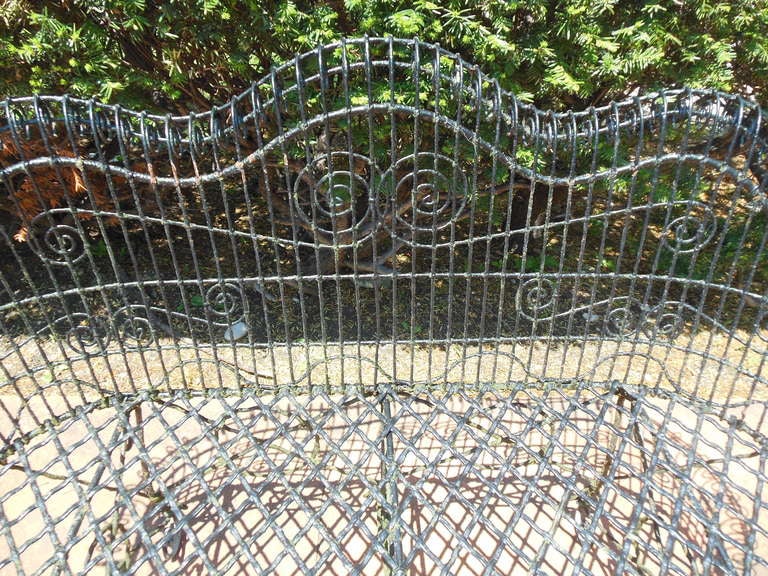 Victorian American Fancy Wire Bench