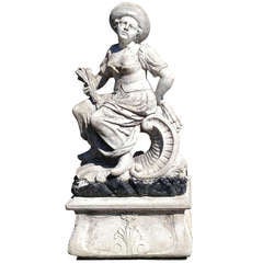 Vintage Statue of Lady with Hat