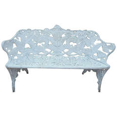 Antique Cast Iron Fern Garden Bench