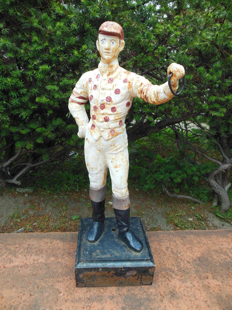 Cast Iron Hitching Post, Jockey at 1stDibs