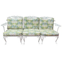 Woodard Wrought Iron Sofa in the Chantilly Rose Pattern