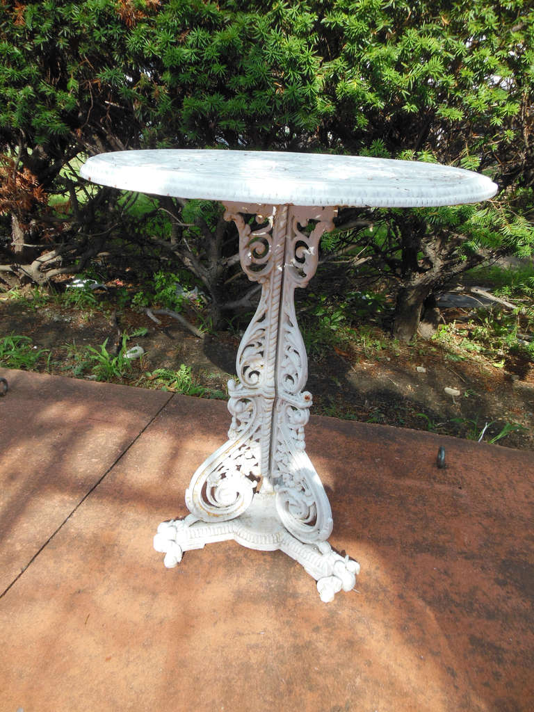 small cast iron table