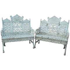 American Cast Iron Benches by Timmes, Brooklyn, NY