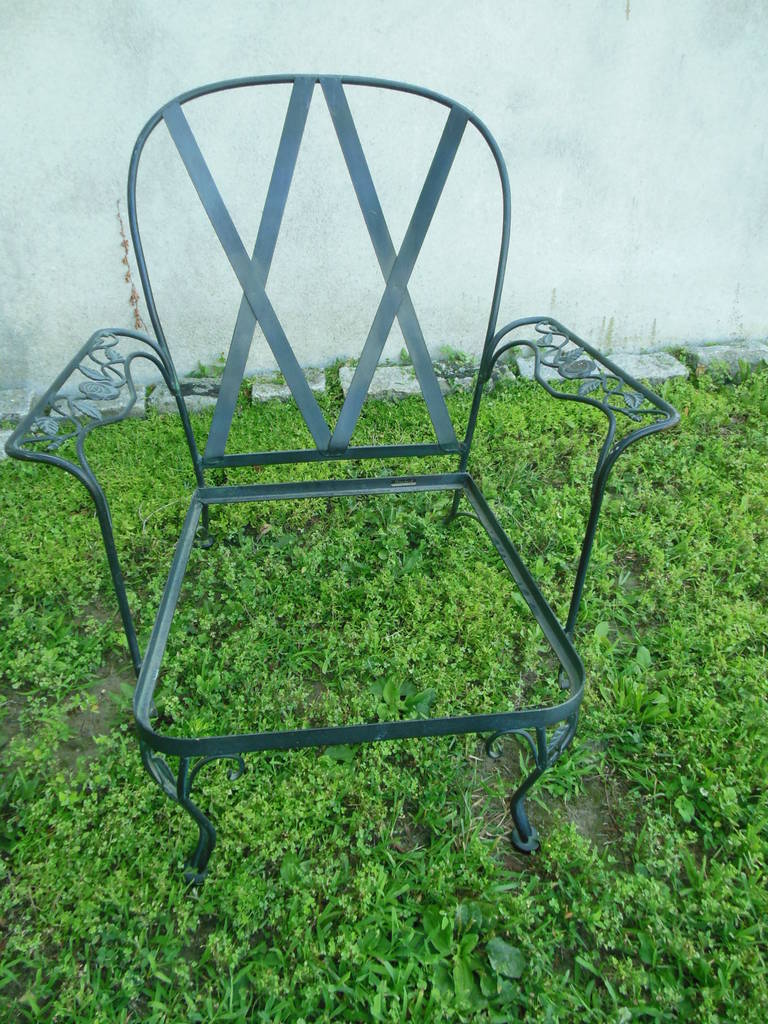 20th Century Patio Set Wrought Iron by Woodard