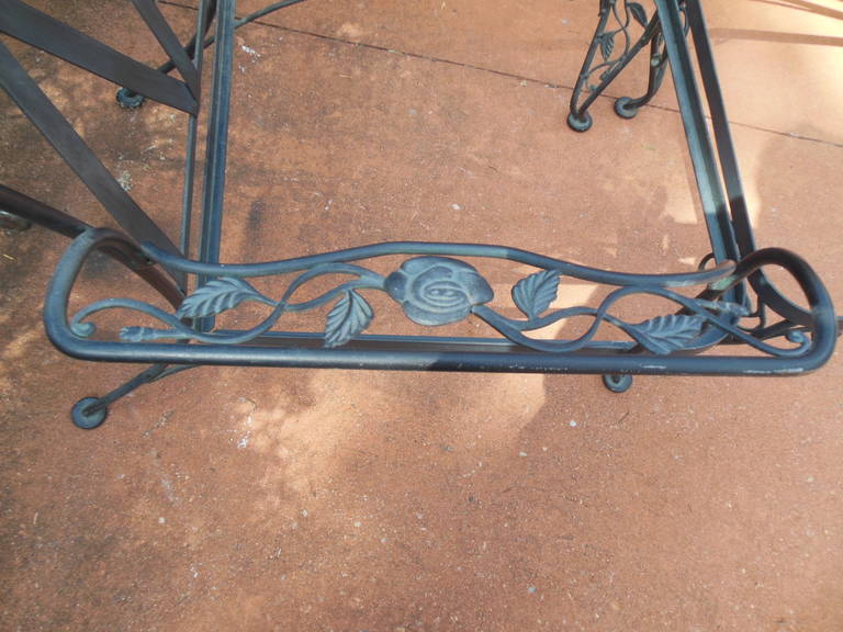 Hollywood Regency Patio Set Wrought Iron by Woodard