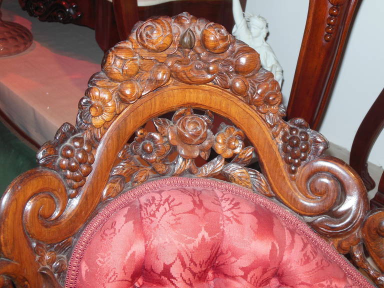 High Victorian Belter Victorian Settee by John Henry Belter