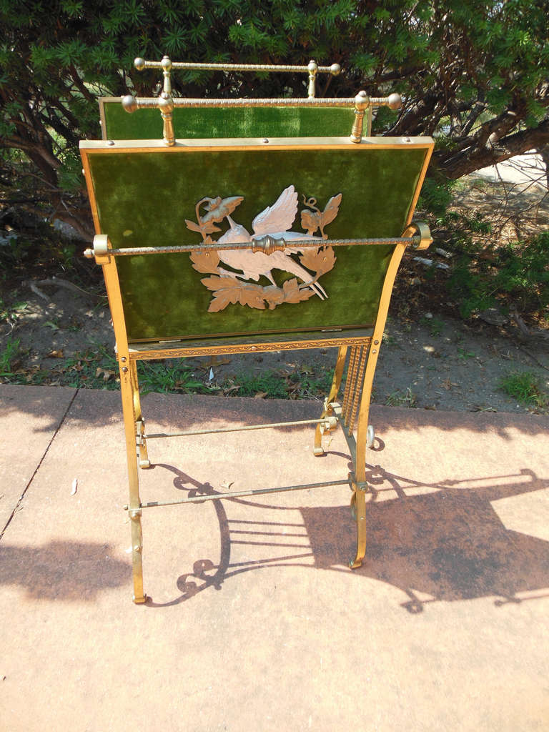 An American Aesthetic Brass Portfolio or Print stand, by Charles Parker. Tables by Parker  with similar detail are in the Munson Williams Proctor Institute in Utica NY and aesthetic items of this calibre can be found in the  book Brass Menagerie