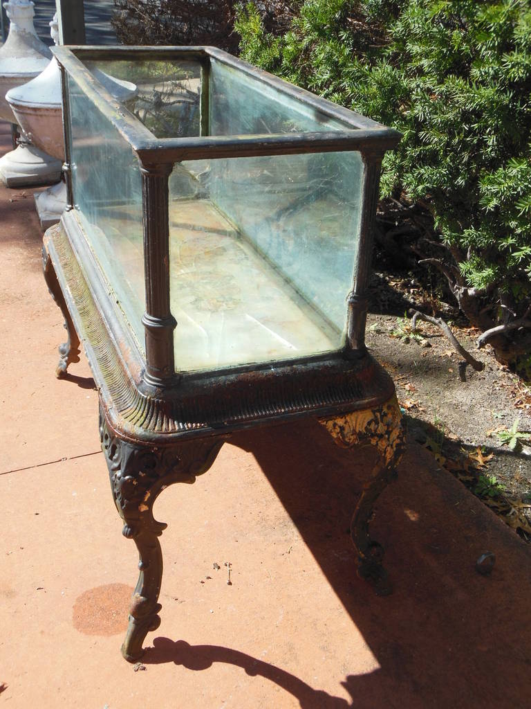 Victorian Fiske Cast Iron Antique Aquarium or Fish Tank For Sale