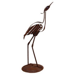  Sculpture of Large Bird wrought iron by Cumpston