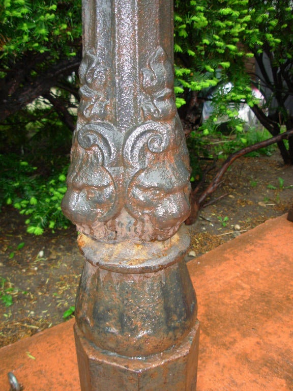 19th Century Horse Head Cast Iron  Hitching Post