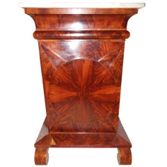 American Classical Mahogany Marble Top Cabinet