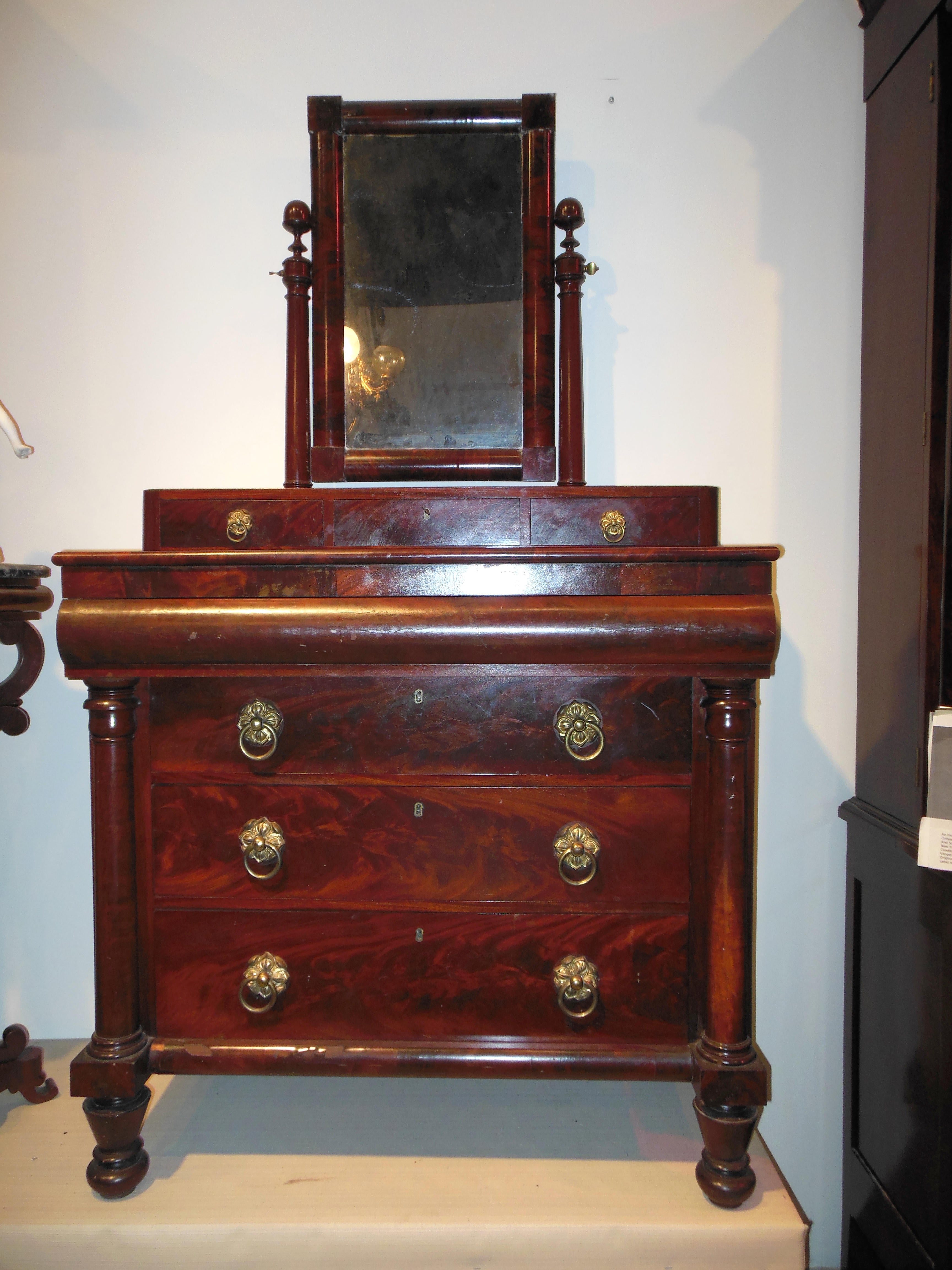 Labeled Meeks & Sons NY American, 19th Century Dresser For Sale