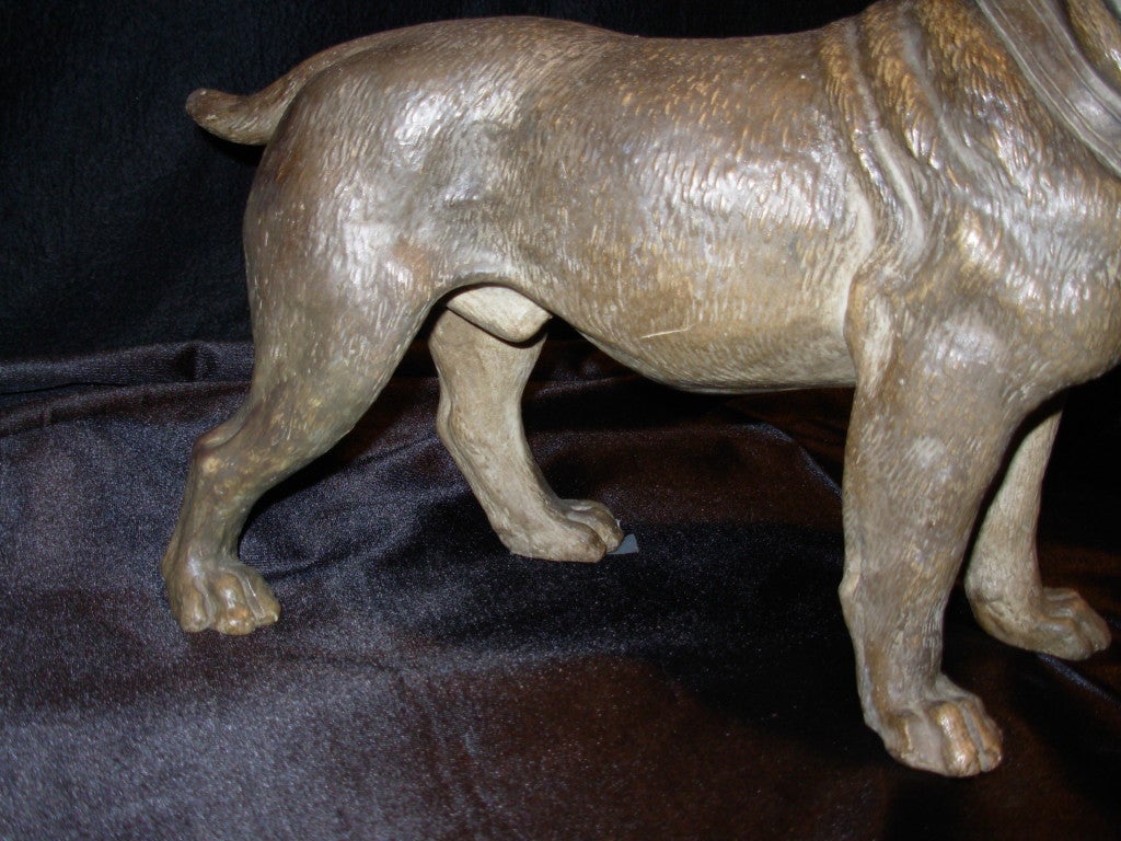 Late Victorian Terra Cotta Pug Dog Standing For Sale