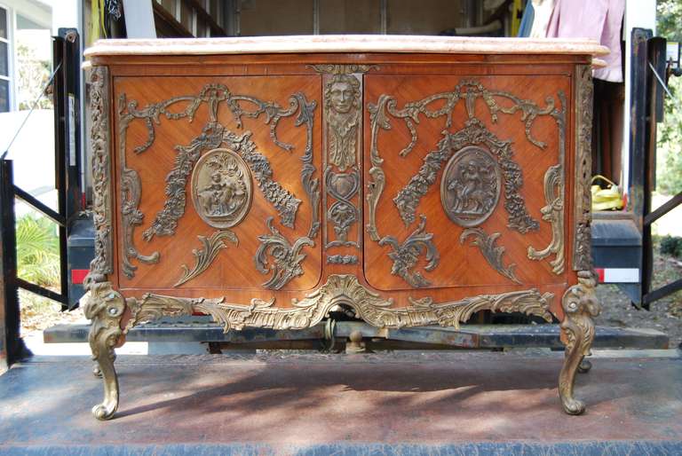 French Ormolu Buffet with Marble Top