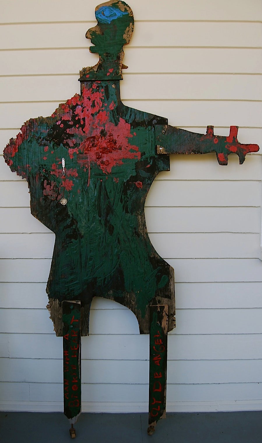 Outsider Artist Clyde Angel "A Man With A Broken Heart" For Sale