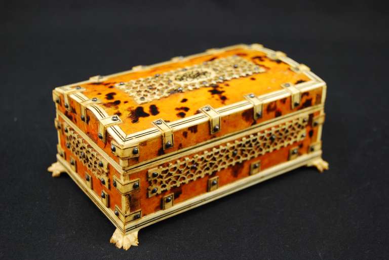 Antique Anglo Indian Tortoise Shell Box