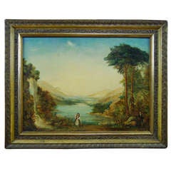 19th Century English Landscape Oil on Canvas