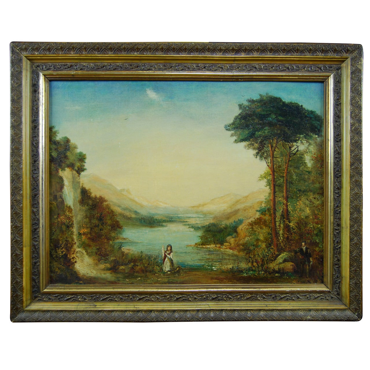 19th Century English Landscape Oil on Canvas For Sale
