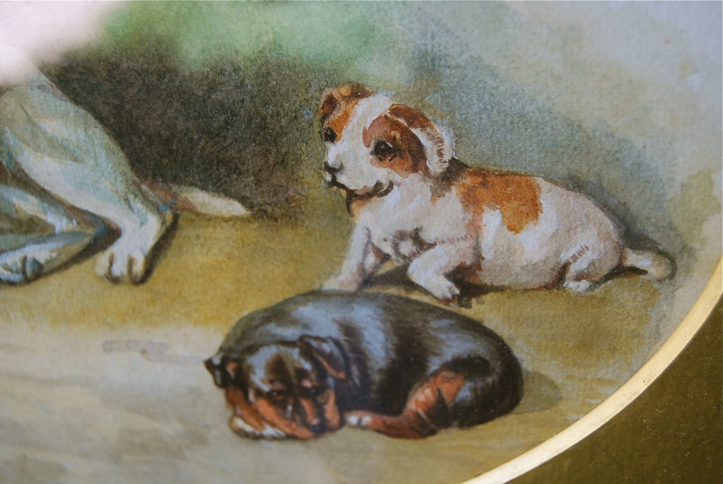 20th Century Lovely Terrier Dog Painting For Sale