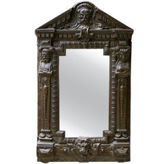 Pressed Brass Mirror Filled with Pitch