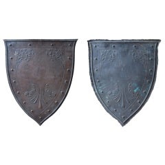 Antique Copper Plaques Shields
