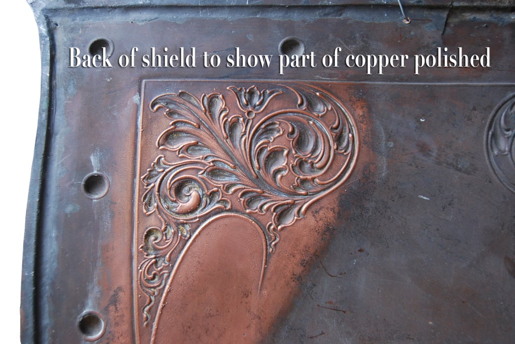 19th Century Antique Copper Plaques Shields For Sale