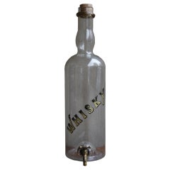 Antique Blown Bar Liquor Whisky Dispenser from The Great Western Railway