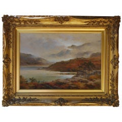 Oil on Canvas Landscape Painting, Signed & Dated