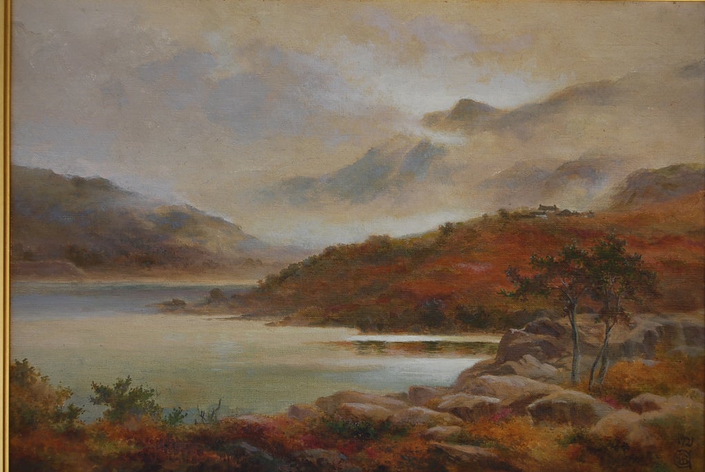 Oil on Canvas Landscape Painting, Signed & Dated