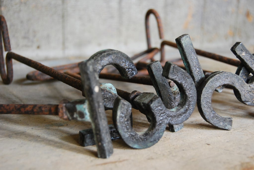 American Set of Antique Branding Irons