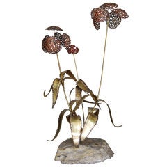 Signed Metal Brass Sculpture