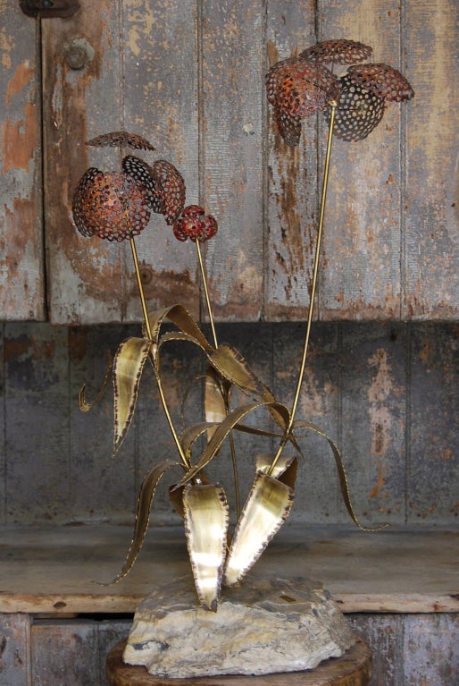 Signed Metal Brass Sculpture