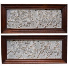 Pair of French Framed Plaques, c. 1850 Achille Collas