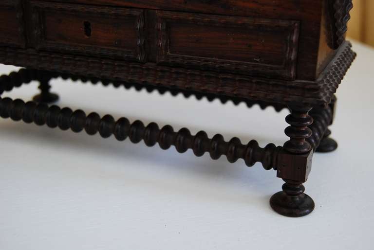 19th Century Miniature Mule Chest Coromandel Jewelry Box For Sale