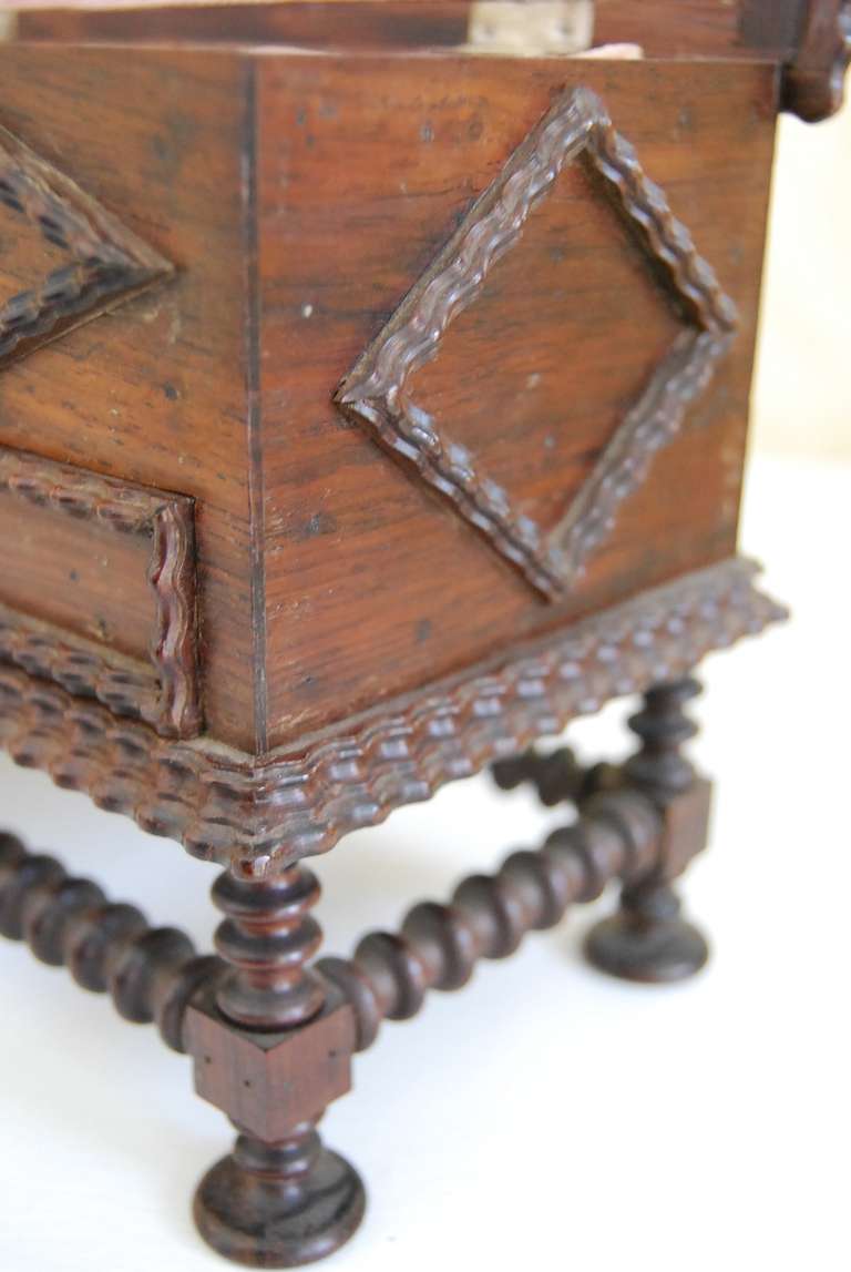 Miniature Mule Chest Coromandel Jewelry Box For Sale 1