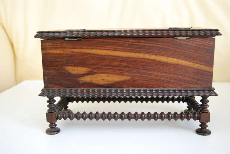 Miniature Mule Chest Coromandel Jewelry Box For Sale 2