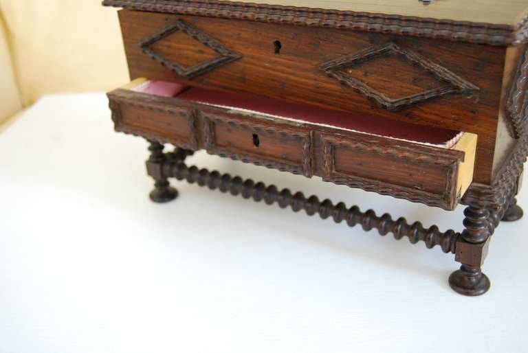 Miniature Mule Chest Coromandel Jewelry Box For Sale 3