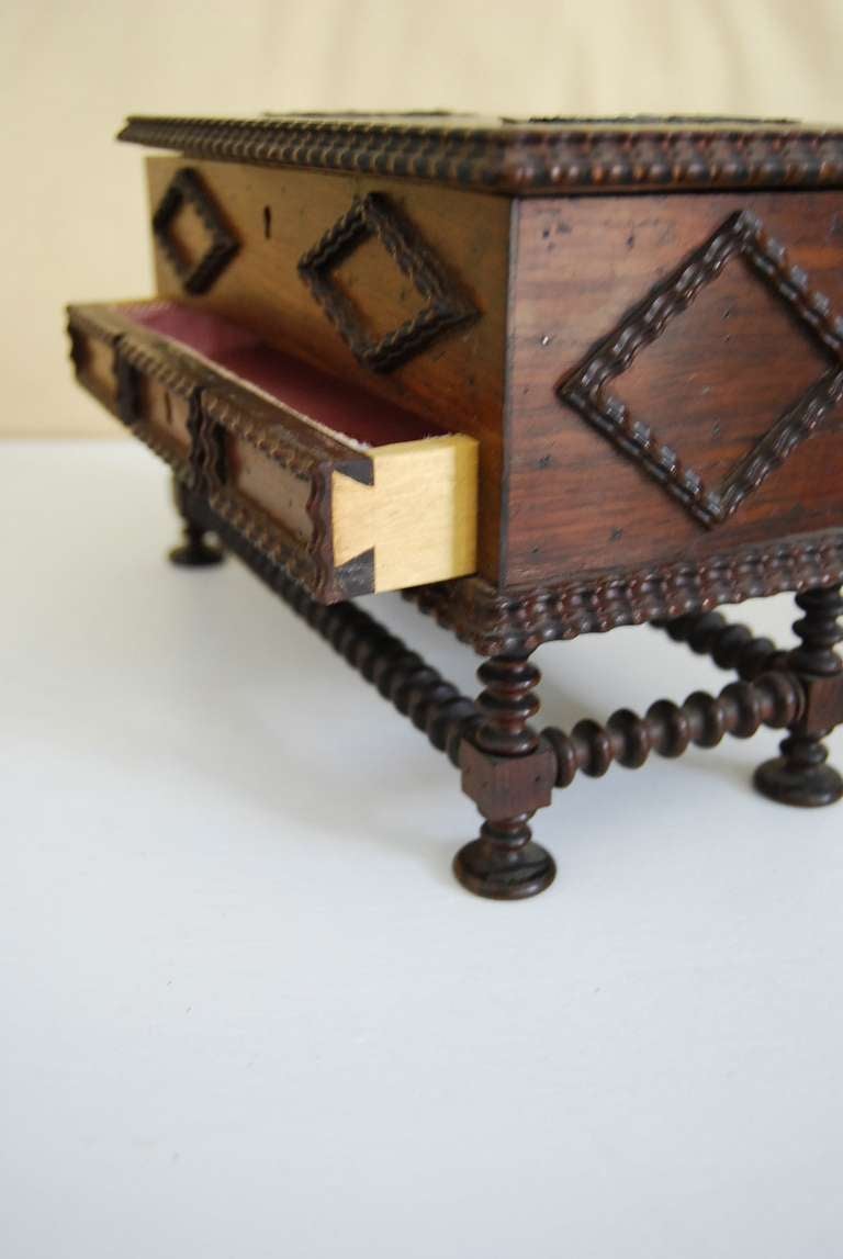 Miniature Mule Chest Coromandel Jewelry Box For Sale 4