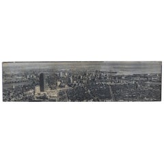 Vintage Oversized Panoramic Photo of Boston