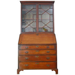 Antique Mahogany Secretary Bookcase, c. 1850